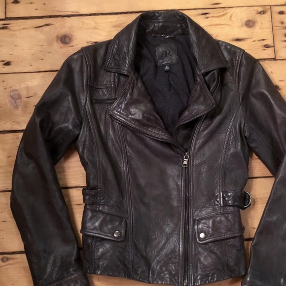 Leather moto jacket - size small - Picture 1 of 5